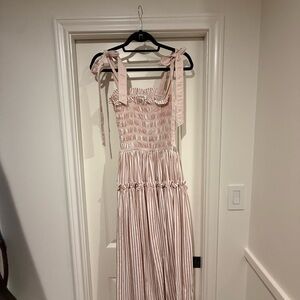 En Saison Blush and White Striped Maxi Dress